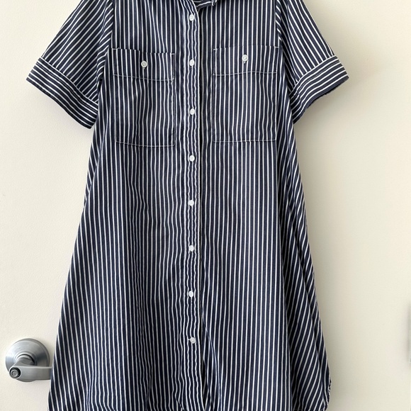 Everlane Day Tripper Dress - Navy White Striped XXS - Picture 5 of 14